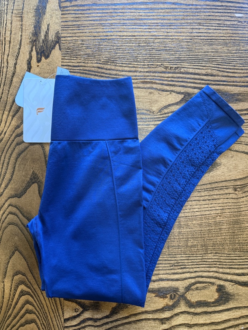 Fabletics High-Waisted Perforated Navy Leggings